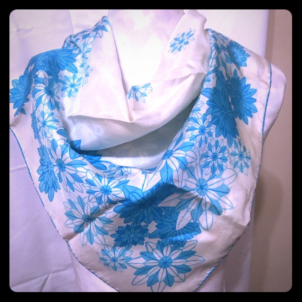 Vintage Floral Square Scarf